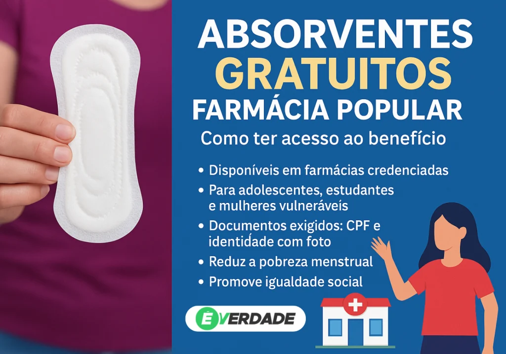 Absorventes gratuitos Farmácia Popular: Como Acessar Benefício - É Verdade